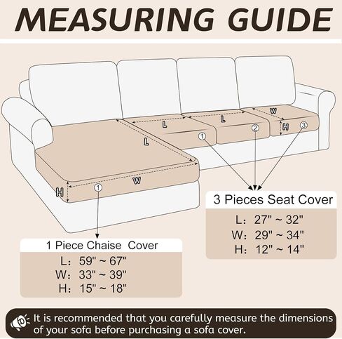 Arfntevss Velvet Striped Sectional Couch Covers L Shape Sofa Cushion Covers with Chaise Lounge Stretch Seat Slipcover Anti-Slip Magic Soft Furniture Protector (3 Seat Cover 1 Chaise, Black) in Saudi Arabia