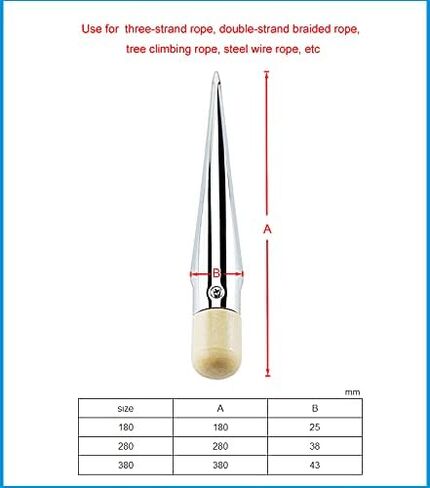 الفولاذ المقاوم للصدأ حبل الربط مسمار FID مع قطر مقبض خشبي. 1/8 "إلى 1/2"، 1/2 "إلى 1"، 1 "وفوق الحبل in Saudi Arabia