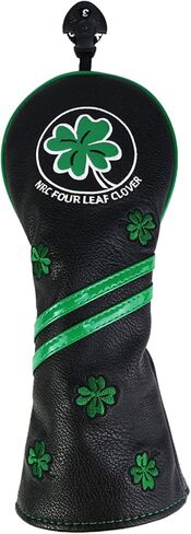 HELLO NRC Golf Head Cover Wood Covers Club Covers for Driver/Fairway/Hybrid UT/Mallet Putter Cover/PU Leather Four Clover Lucky with Interchangeable Number Tag in Saudi Arabia