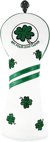 HELLO NRC Golf Head Cover Wood Covers Club Covers for Driver/Fairway/Hybrid UT/Mallet Putter Cover/PU Leather Four Clover Lucky with Interchangeable Number Tag in Saudi Arabia