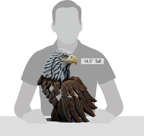 Enesco Edge Sculpture Bald Eagle Animal Figurine, 14.5 Inch, Brown and White in Saudi Arabia