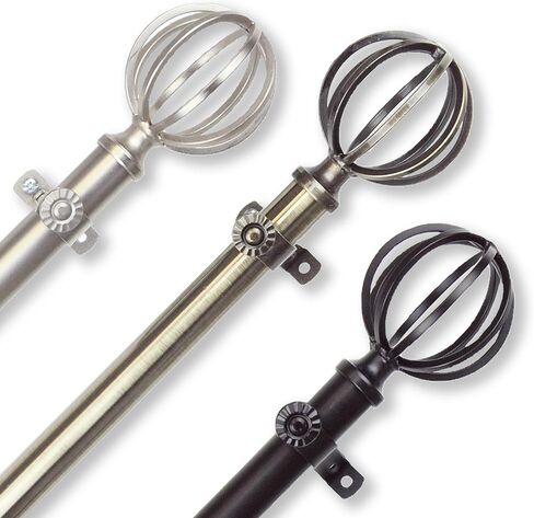 قضيب ستارة نافذة قفص Rod Desyne 4862-665 3/4 بوصة، 66-120 بوصة، نيكل ساتان in Saudi Arabia