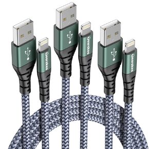 iPhone Charger Cord 3Pack(6ft+6ft+10ft), Apple MFi Certified Lightning Cable Fast Charging, iPhone Charging Cable Compatible with iPhone14/13/12/11 Pro Max/XS/iPad