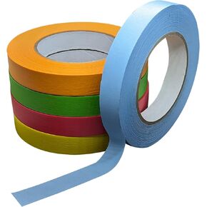 Lab Labeling Tape Variety Pack, 2160 Inches Long x 3/4 Inch Width, 3 Inch Diameter Core [5 Rolls of Assorted Colors] for Color Coding and Marking
