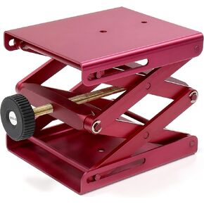 ULAB Scientific Lab Jack, Aluminium Lift Table, Jack Platform 4.8"x5.5" Max. Height up to 9.5", Heavy Duty, ULJ1001