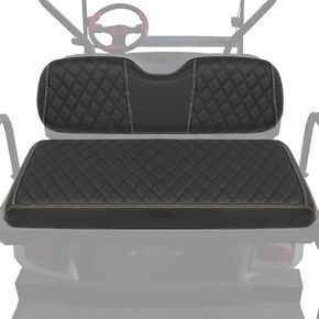 Golf Cart Rear Seat for EZGO Club Car Yamaha Golf Carts Made Marine Thick PU Leather with Custom Diamond Design Comfortable/Anti-Scratch/Anti-Fading/Easy to Install
