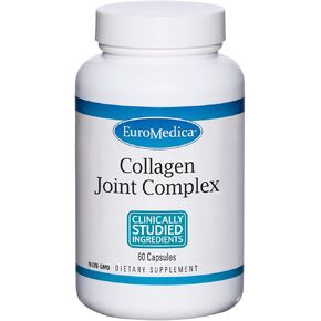 Euromedica Collagen Joint Complex - 60 Capsules - Type II Collagen, Glucosamine, Chondroitin, Hyaluronic Acid Complex, Boswellia - Advanced Joint Support - Non-GMO - 20 Servings