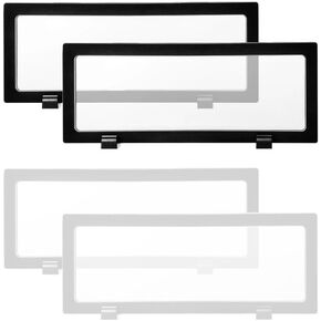 20 Pcs 3D Floating Display Case Frame Display Holder Stands Transparent PE Film Storage Box for Jewelry Challenge Coin Medal Antique 2.75 x 2.75 x 0.8 inch Black and White
