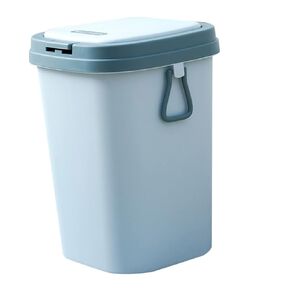 Garage Storage Household Trash Can Trash Can with Lid Sky-blue with Cover Pp Plastic Container