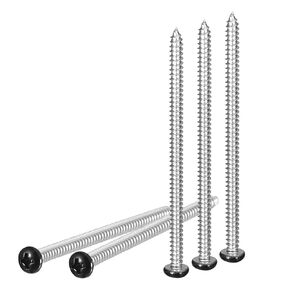 #8x3" White Screws 10Pack - 304 Stainless Steel Pan Head Phillips Sheet Metal Screw Self-tapping Screw Wood Screws