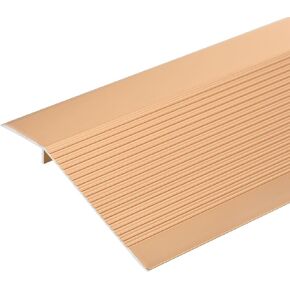 uxcell Aluminum Floor Transition Strip, 35.4inch Door/Tile/Carpet to Tile Transition Strip, Carpet Edging Strip for Laminate Doorway Edge, Fit Height 0.4-1.4 Inch(Silver)