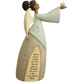 Enesco Foundations Bereavement Angel Stars Shine Down Figurine, 9.5 Inch, Multicolor