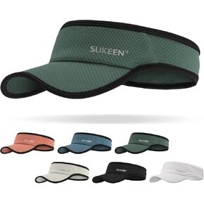 Sukeen Sport Performance Visor hat for Women Men,Lightweight Sun Hats Packable Empty Top Cap for Sun Protection and Outdoor