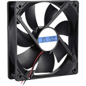 مروحة تبريد Uxcell مقاس 120 مم × 120 مم × 25 مم 12025MS DC 12V 0.3A محامل طويلة الأكمام