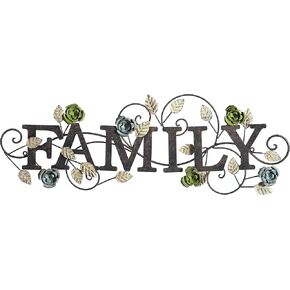 Metal Family Signs Wall Decor Art, 30" W