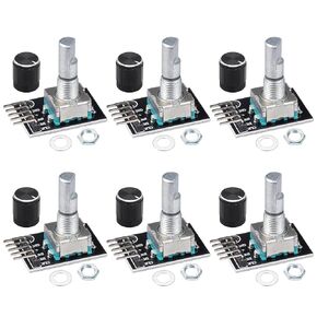 KY-040 Rotary Encoder Module 360 Degree Switch Encoders with Knob Cap Brick Sensor Modules(Pack of 6pcs)
