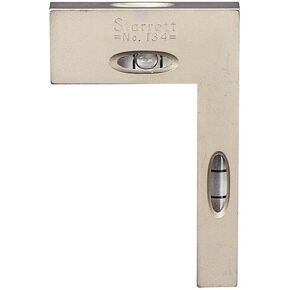 Starrett Cross Test Level and Plumb, Cast Iron, Satin Nickel Finish, Precision Tool for Machinery Setup, 3x0.5x0.5 Inches, 24-30 Minutes Accuracy - 134