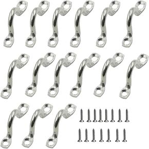 M3 316 Stainless Steel Bimini Boat Top PAD Eye, Eye Strap, Tie Down, Kayak Deck Loop, Suitable for Kayak Canoe Rigging, Marine Boat Hardware (Pack of 15)
