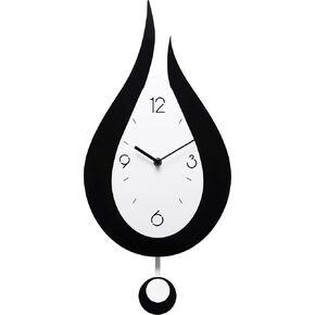 Water drop Clock Modern Wall Clock Black Wall Clock White Wall Clock Teardrop Design Clock(Water drop-1)