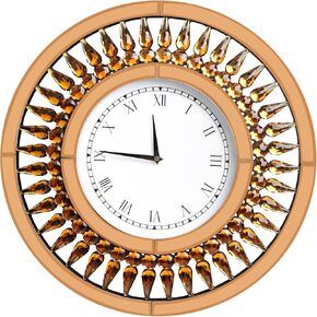 Wall Clock Large 20 Inches Silent Decorative Wall Clock Battery Operated Non Ticking Roman Numeral Acrylic Wall Clock Decor Versatile for Living Room Bedroom Kitchen Ideal House-Warming Choice