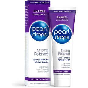 بيرل دروبس - ملمع أسنان أبيض مصقول قوي - تقوية المينا - مع عوامل تلميع - 75 مل in Kuwait
