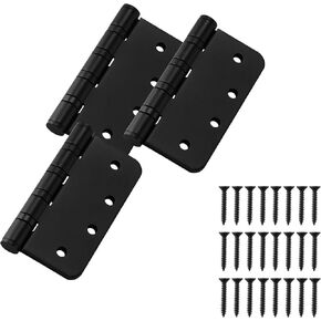 مفصلة باب محمل كروي من الدرجة التجارية - فولاذ مقاوم للصدأ شديد التحمل - أبواب داخلية وخارجية - خارجية وداخلية - قابلة للعكس - 3 عبوات - فضي - 4 بوصات (10.16 سم) in Kuwait