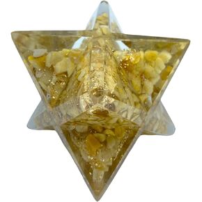 Spiritual Elementz Crystal Orgone Merkaba Star for Reiki Healing, Meditation, Balancing Alignment Grounding Positive Energy (Amethyst)