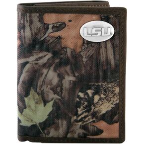 NCAA LSU Tigers Zep-Pro Fencerow Nylon Trifold Concho Wallet, Camouflage