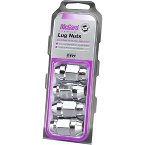 McGard 64033 Chrome (M14 x 1.5 Thread Size) Bulge Cone Seat Style Lug Nut, (Set of 4)