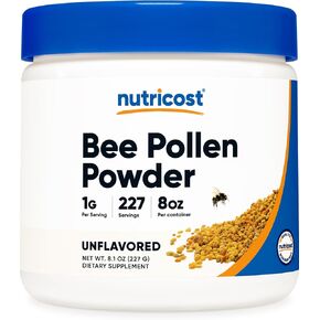 Nutricost Bee Pollen Powder (8 oz) (Unflavored) - 227 Servings, Gluten Free, Non-GMO, Vegetarian Dietary Supplement