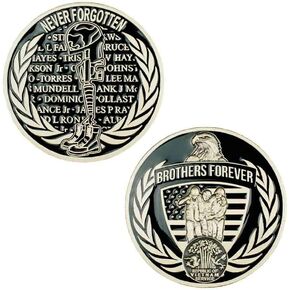 Vietnam Brothers Forever Commemorative Challenge Coin Licensed Military Apparel Patriotic Products Gifts for Veterans Families and Retired VetFriends.com