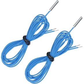 3D Printer 100k Ntc 3950 Thermistor, 2-Pack Blue Thermistor Sensor for E3d V6 Volcano Pt100 Ender 3 V2, Ender 5 Cr10 10s