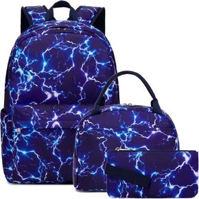 Meisohua School Backpack for Teens Girls Boys Backpack for Elementary Middle School Bookbag for Kids Backpack Lunch Bag Set