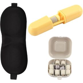 سدادات أذن مانعة للضوضاء، سماعات أذن ناعمة مع أكواب للعين للنوم والألعاب والعمل والدراسة والبيئات الصاخبة (سدادات الأذن + قناع العين + 10 إسفنجات احتياطية) in Kuwait