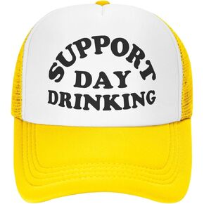 I Support Drinking During The Day Trucker Hat Unisex Adult Hats Adjustable Cap for Men and Women Classic Fishing Caps