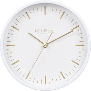 La Crosse Clock 404-3715 6-inch Etta Metal Wall/Table Silent Quartz Clock