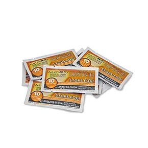 820100DFI Clarity Defog It Anti-Fog Cloths with Tear-and-Go Packaging, White, 100 Cloths (Pack of 100)