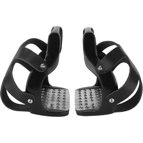 Horse Riding Stirrups,Anti Slip Aluminum Horse Saddle with Cowhide Protective Cover for Horse Riders Aluminum Endurance Ride Cage Safety Horse Stirrups