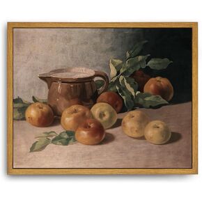 Roslynity Framed Canvas Wall Art Vintage Print Oil Paintings Western Cowboy Mid Century Antique Moody Retro Aesthetic Artwork for Home Living Room Bathroom Bedroom Wall Decor (12"x16")