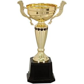 Decade Awards Cup Trophy, Gold - Gold Metal Corporate Cup Award - Engraved Plate on Request