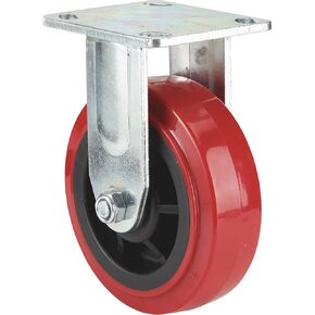 Ironton Standard-Duty 6in. Rigid Polyurethane Caster - 700-Lb. Capacity, Red