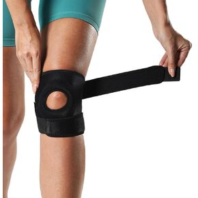 Knee Brace for Women Men Knee Braces for Knee Pain, Patellar Tendon Support Strap, Knee Brace for Meniscus Tear Knee Compression Sleeve for Knee Pain (Black)