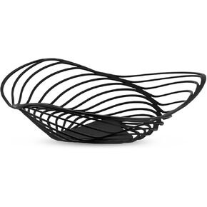 Alessi ACO02 B Trinity Basket in steel coloured with epoxy resin, black.