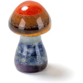 LCLUCKYLK-قطعة واحدة من فطر الكريستال الملون، تخفيف التوتر العقلي، حجر الشفاء الكريستالي السبعة شاكرا، كريستال التأمل (اللون) (فطر كريستال ملون) in Kuwait