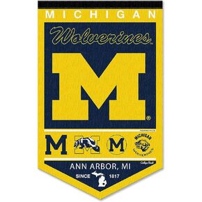 Michigan Team University Wolverines Heritage History Banner Pennant