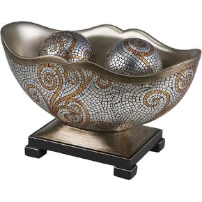 OK Lighting 8"H Theos Decorative Bowl with Spheres