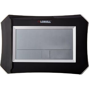 Lorell 60998 Wall/Alarm Clock, LCD, 10-1/4W-Inch x7-Inch Hx1-1/2-Inch D Lunar, Slvr/Blk