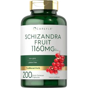 Carlyle Schisandra Supplement 1160 mg | 200 Capsules | Berry Fruit Extract | Non-GMO and Gluten Free