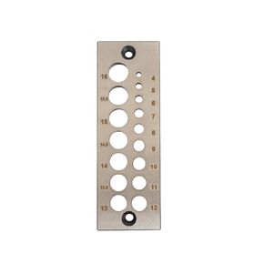 A2 Steel Dowel Plate, Steel Dowel Plate 16 Holes Dowel Maker Steel Plate with Holes from 0.4cm to 1.6cm for Woodworking, High Speed Steel Dowel Plate 16 Holes (Metric)