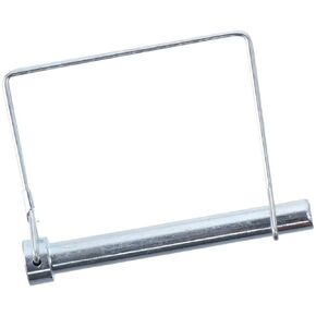 1Pc Square Shaft Locking Pin, 12 x 90mm Safety Coupler Pin, Carbon Steel Spring Buckle Pin, 1/2" x 3-1/2" Wire Lock Pin for Farm Trailers, Lawn